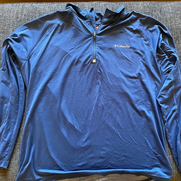 Columbia Men's Omni-heat reflective half-zip, blue - size XL - Picture 1 of 5